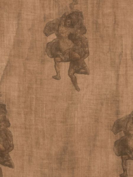 Medvilninis šalikas su kutais Uma Wang ruda