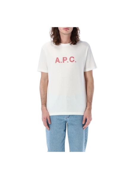 Koszulka z nadrukiem A.p.c. biała