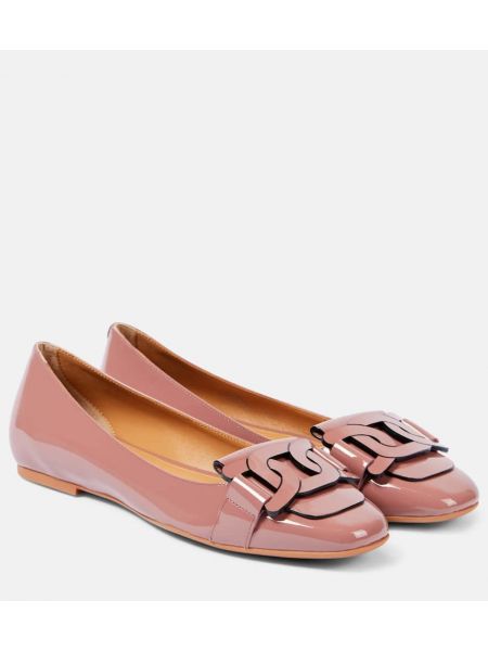 Patent læder læder ballerinaer Tod's pink