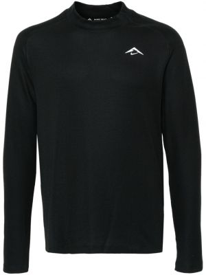 Bombažna srajca s potiskom Nike črna