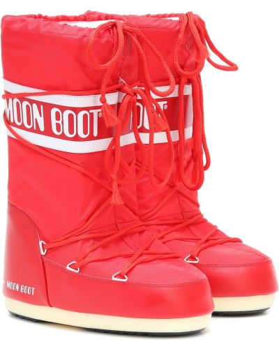Найлонови зимни обувки за сняг Moon Boot червено