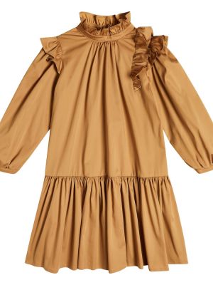 Ruffle bomull dress for jenter Paade Mode brun