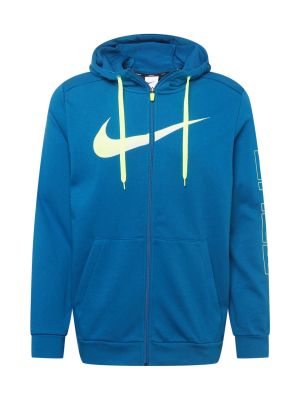 Ватиран елек с качулка Nike синьо