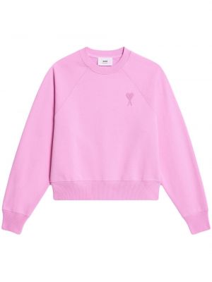 Bluza bawełniana Ami Paris różowa