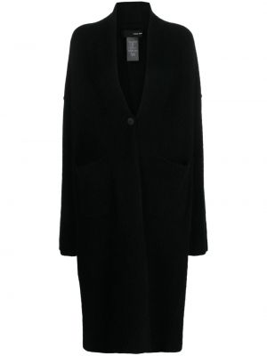 Vlnený kabát z merina Isabel Benenato čierna
