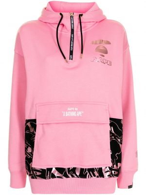 Hoodie con stampa Aape By *a Bathing Ape® rosa