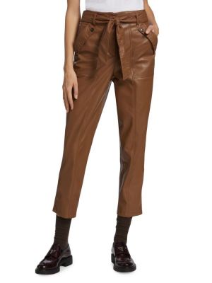 Кожаные брюки Bailey 44 коричневые