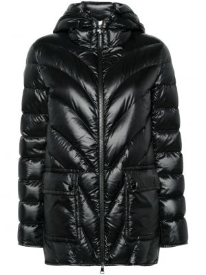 Páperová bunda s kapucňou Moncler čierna