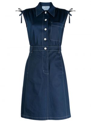 Šaty s mašľou Prada Pre-owned modrá