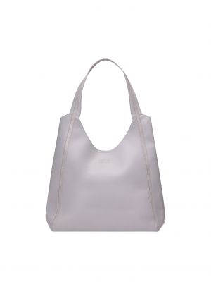 Jednofarebná kožená nákupná taška Usha White Label