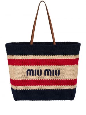 Shopper handtasche mit print Miu Miu