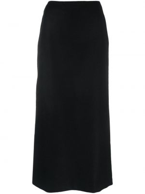 Vlnená dlhá sukňa La Collection čierna