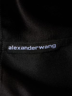 Μεταξωτό πουκάμισο Alexander Wang μαύρο