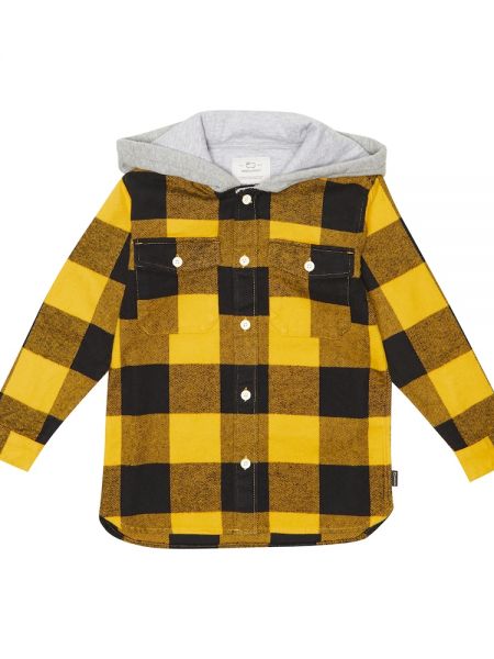 Hette sjekket bomull skjorte for gutter Woolrich Kids