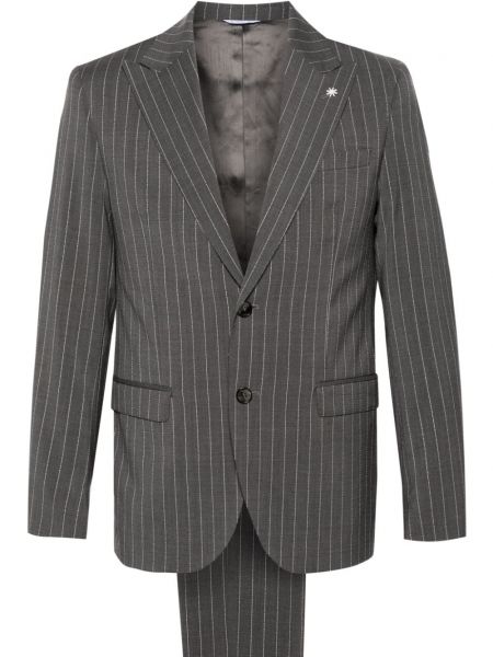 Pruhovaný oblek Manuel Ritz šedý