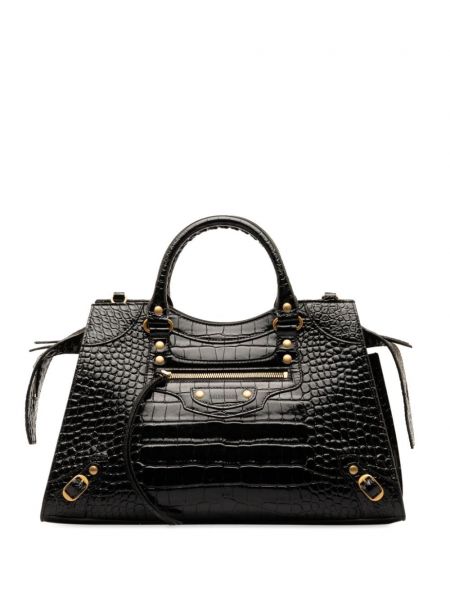 Klasická kožená taška Balenciaga Pre-owned čierna