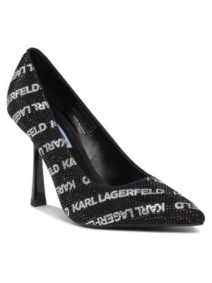 Nizki čevlji iz semiša s peto z visoko peto Karl Lagerfeld