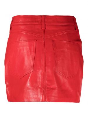 Kožená sukně Remain červené