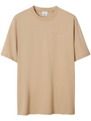 T-shirt mit print mit rundem ausschnitt Burberry braun