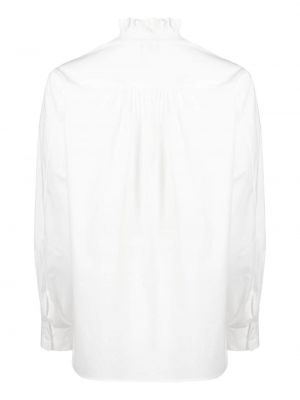 Koszula bawełniana koronkowa Ba&sh biała