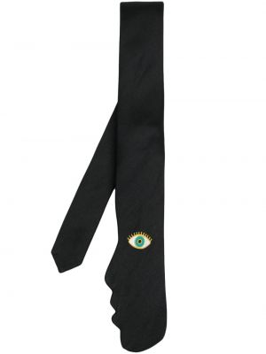 Selyem nyakkendő Kidsuper fekete