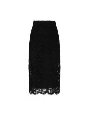 Spódnica midi koronkowa Dolce And Gabbana czarna