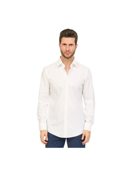 Koszula slim fit bawełniana Hugo Boss biała
