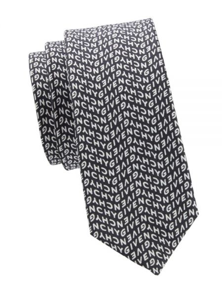 Шелковый галстук в елочку Givenchy