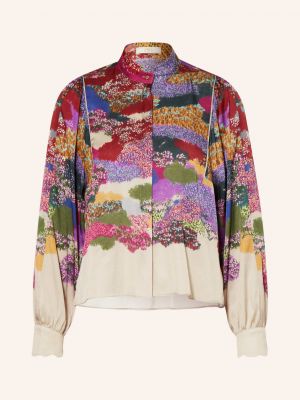 Jedwabna bluzka Ivi Collection różowa