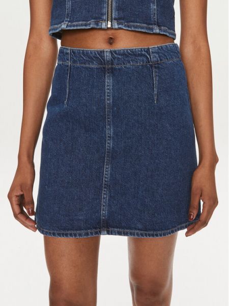 Traper suknja Calvin Klein Jeans plava
