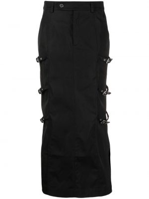 Midi sukně s přezkou Gestuz černé