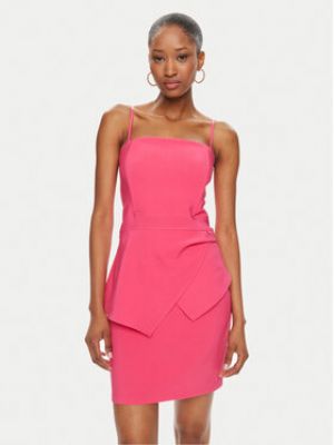 Slim fit koktejlové šaty Rinascimento růžové