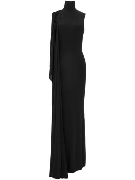 Sukienka wieczorowa drapowana Saint Laurent czarna