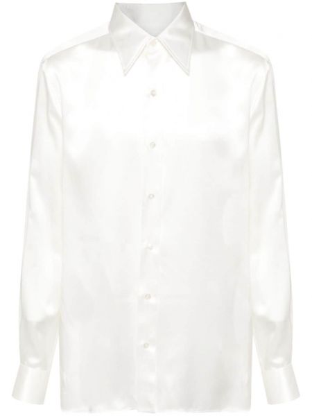 Μεταξωτό πουκάμισο Tom Ford λευκό