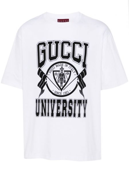 Pamuklu tişört Gucci beyaz