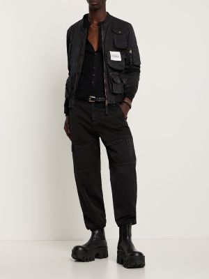 Pantaloni cargo di cotone Dolce & Gabbana nero