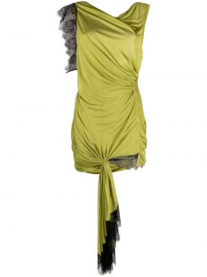 Krajkové koktejlové šaty Christopher Esber zelené