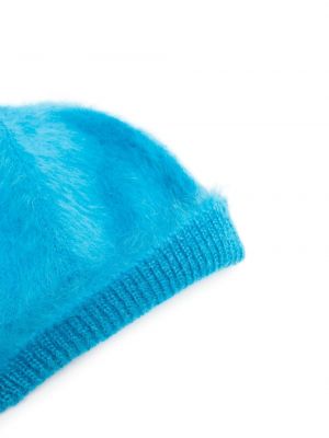Mohérový vlněný čepice Jil Sander modrý