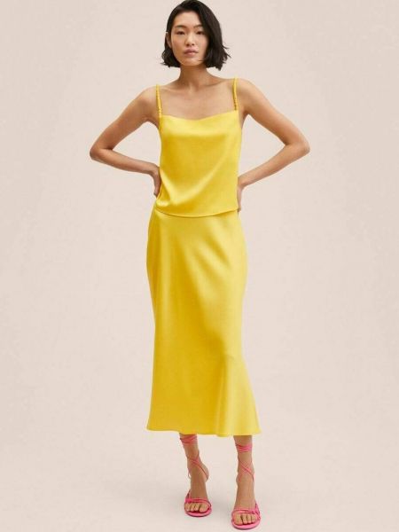 Długa spódnica Mango żółta