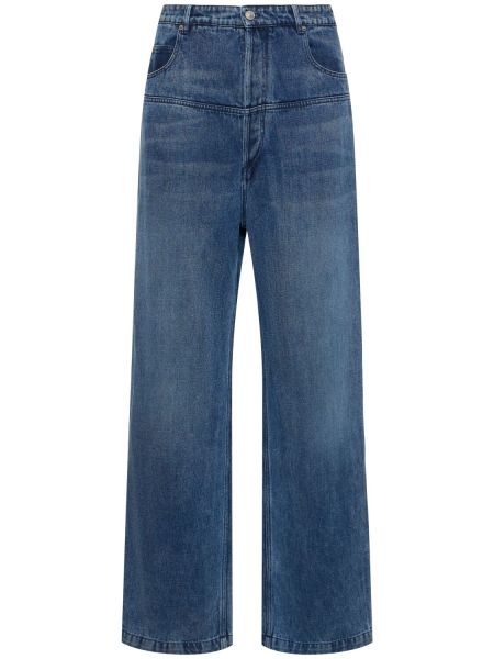 Jeans di cotone in lyocell baggy Marant nero
