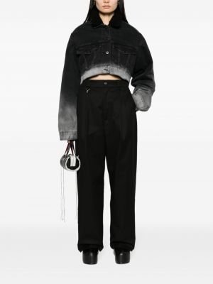 Džínová bunda s přechodem barev 3x1 černá