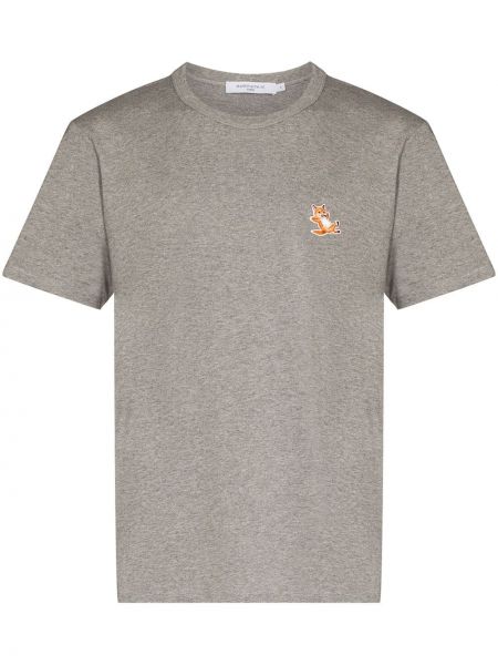T-shirt di cotone Maison Kitsuné grigio