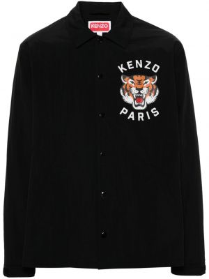 Tigriscsíkos dzseki nyomtatás Kenzo fekete
