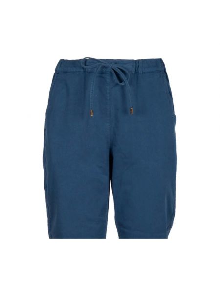Spodnie sportowe bawełniane Max Mara niebieskie