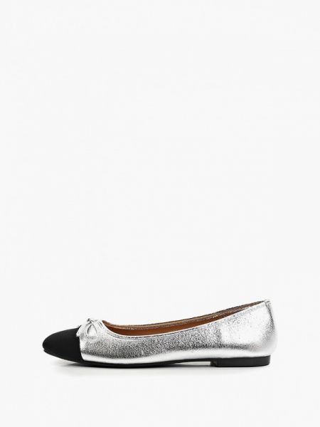 Балетки Ideal Shoes® серебряные