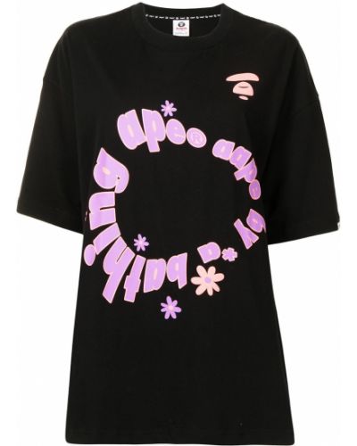 Camiseta de flores Aape By *a Bathing Ape® negro