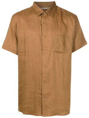 Риза с джобове Osklen кафяво