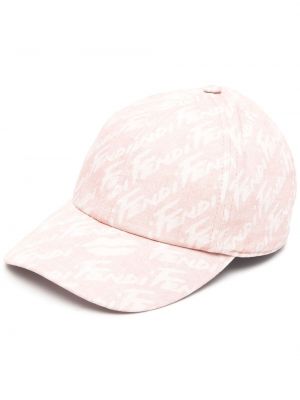 Trykt cap Fendi rosa