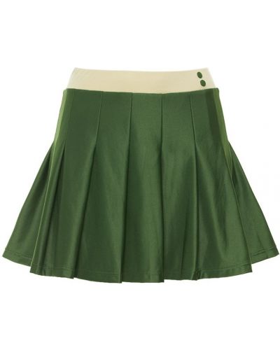 Plisovaná sukně s vysokým pasem s kapsami Weworewhat - zelená