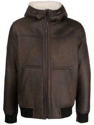 Lederjacke mit kapuze Eraldo braun